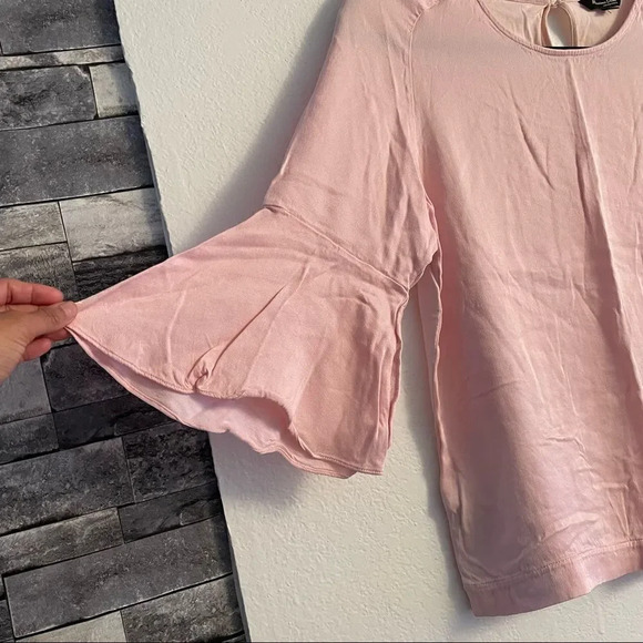 massimo dutti pink bell sleeve blouse - Picture 8 of 11